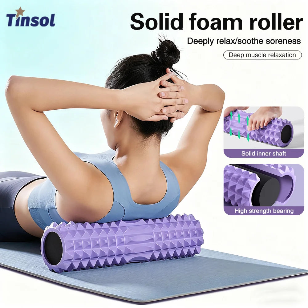 Rodillo de Espuma 33/45cm en Forma Tridimensional para Yoga – Escultura Corporal, Masaje Muscular Total del Cuerpo, Relajante para el Hogar, Gimnasio, Rehabilitación Deportiva