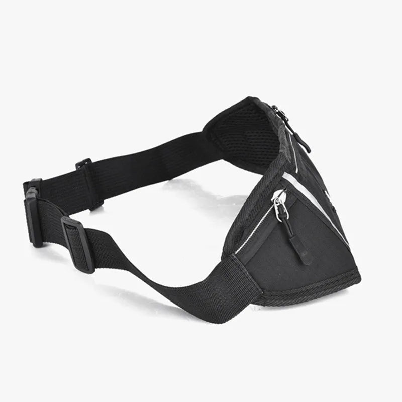 Bolsa de Cintura para Running – Bolsa Ligera y Impermeable con Tira Reflectante, Riñonera Deportiva Ajustable con Correa Elástica para Gimnasio y Running