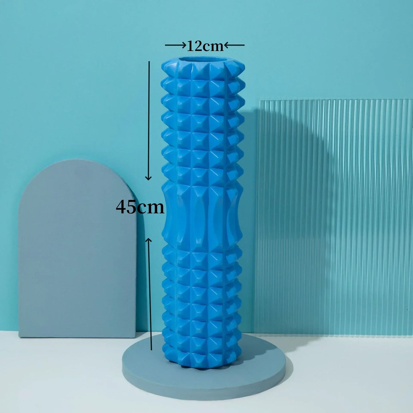 Rodillo de Espuma 33/45cm en Forma Tridimensional para Yoga – Escultura Corporal, Masaje Muscular Total del Cuerpo, Relajante para el Hogar, Gimnasio, Rehabilitación Deportiva