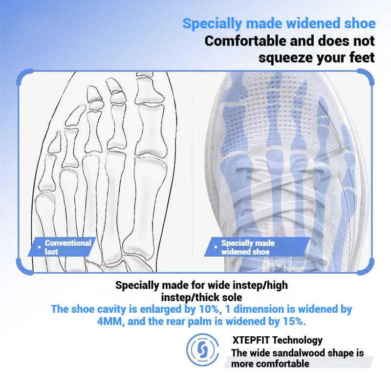 Zapatillas Xtep 2000km Plus Running 2025 – Zapatillas para Correr de Primavera, Ligeras, Antideslizantes y Resistentes al Desgaste para Hombre (Modelo 875319110001)