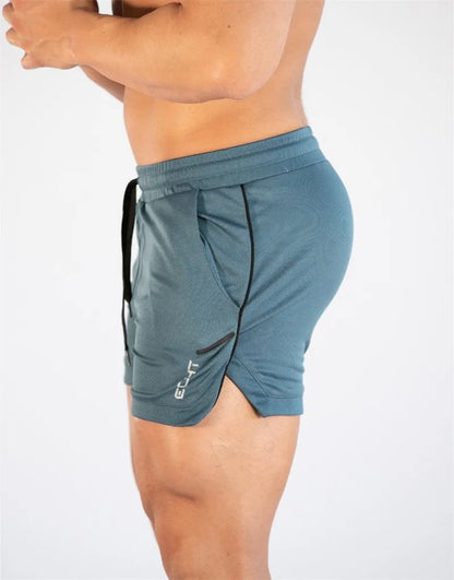 Pantalones Cortos de Entrenamiento para Hombre GITF – Ropa Deportiva Casual, Fitness, Running, Shorts de Compresión de Secado Rápido con Diseño de Rejilla para Atletismo