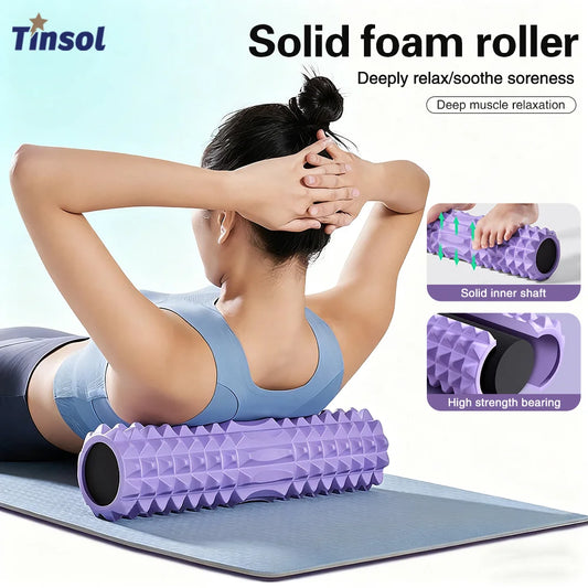 Rodillo de Espuma 33/45cm en Forma Tridimensional para Yoga – Escultura Corporal, Masaje Muscular Total del Cuerpo, Relajante para el Hogar, Gimnasio, Rehabilitación Deportiva