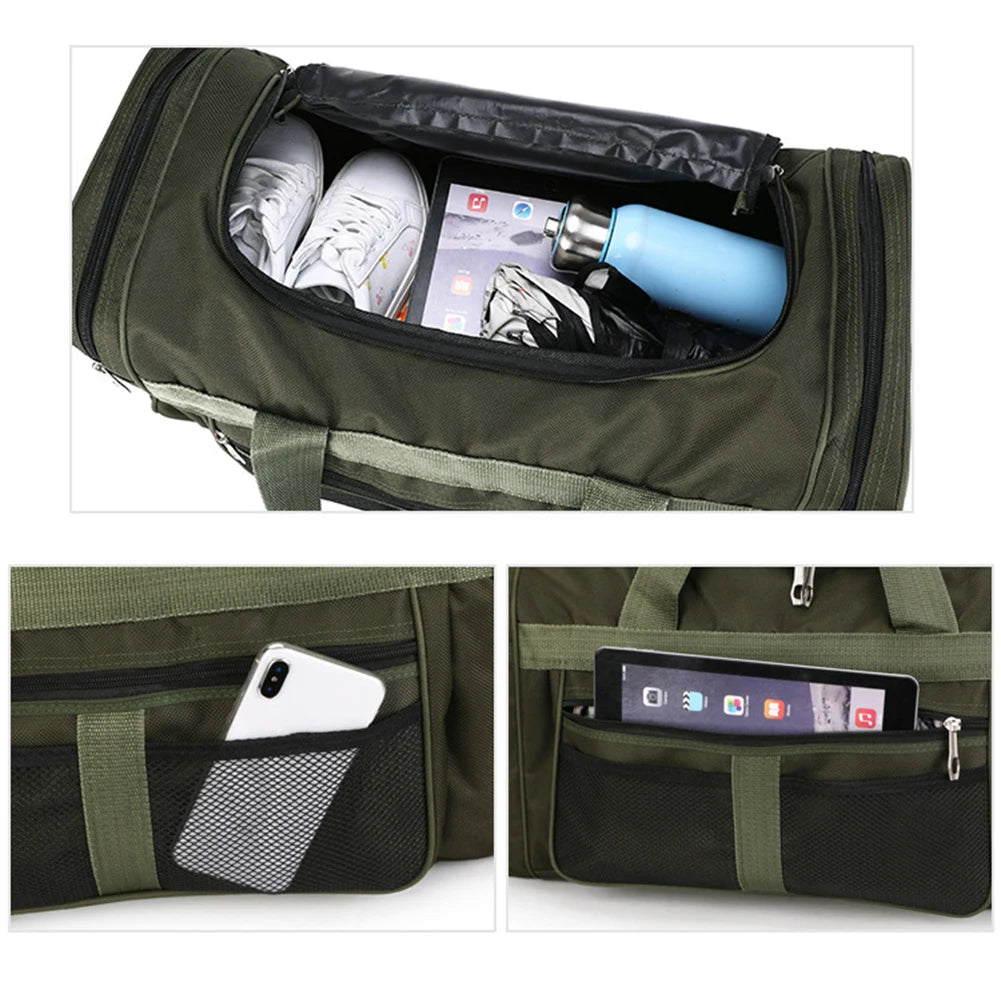 Bolsa Deportiva de Viaje para Hombre - Bolsa de Gimnasio Oxford con Separación Húmeda y Seca, Mochila Deportiva de Gran Capacidad para Yoga, Entrenamiento, Fitness y Equipaje