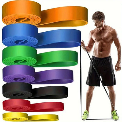 Banda de Resistencia Pesada de Látex Elástico – Cinta de Entrenamiento para Dominadas, Pilates, Ejercicio, Fitness, Gimnasio en Casa, Moldear el Cuerpo