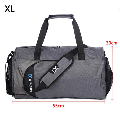Bolsa Grande de Gimnasio IX - Bolsa de Fitness Húmeda y Seca para Entrenamiento, Men Yoga, con Compartimento para Zapatos, Bolsa Multifuncional para Viaje, Entrenamiento y Natación, Bolsas de Hombro y Mano