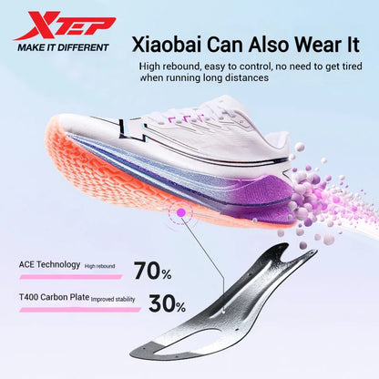 Zapatillas de Running Profesionales Xtep Shyft 1.0 para Hombre - Zapatillas de Carrera para Maratón de Verano 2025, con Placa de Carbono y Absorción de Choques,