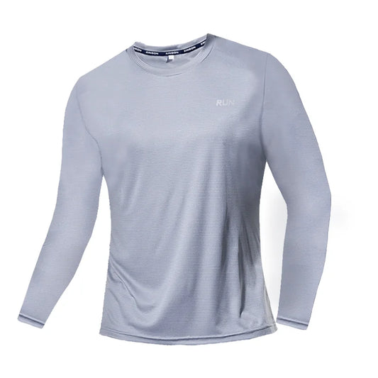 Camiseta de Manga Larga de Seda Hielo para Hombre – Verano 2023, Nueva, de Secado Rápido, Transpirable, para Aire Acondicionado, Protección Solar, Running y Ropa Exterior