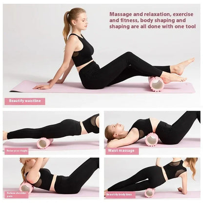 Rodillo de Espuma 33/45cm en Forma Tridimensional para Yoga – Escultura Corporal, Masaje Muscular Total del Cuerpo, Relajante para el Hogar, Gimnasio, Rehabilitación Deportiva
