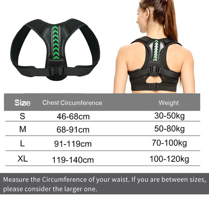 Corrector de Postura Ajustable – Soporte para Espalda Alta, Cuello y Hombros, Cinturón de Soporte para Mujeres y Hombres, Soporte para la Columna Vertebral