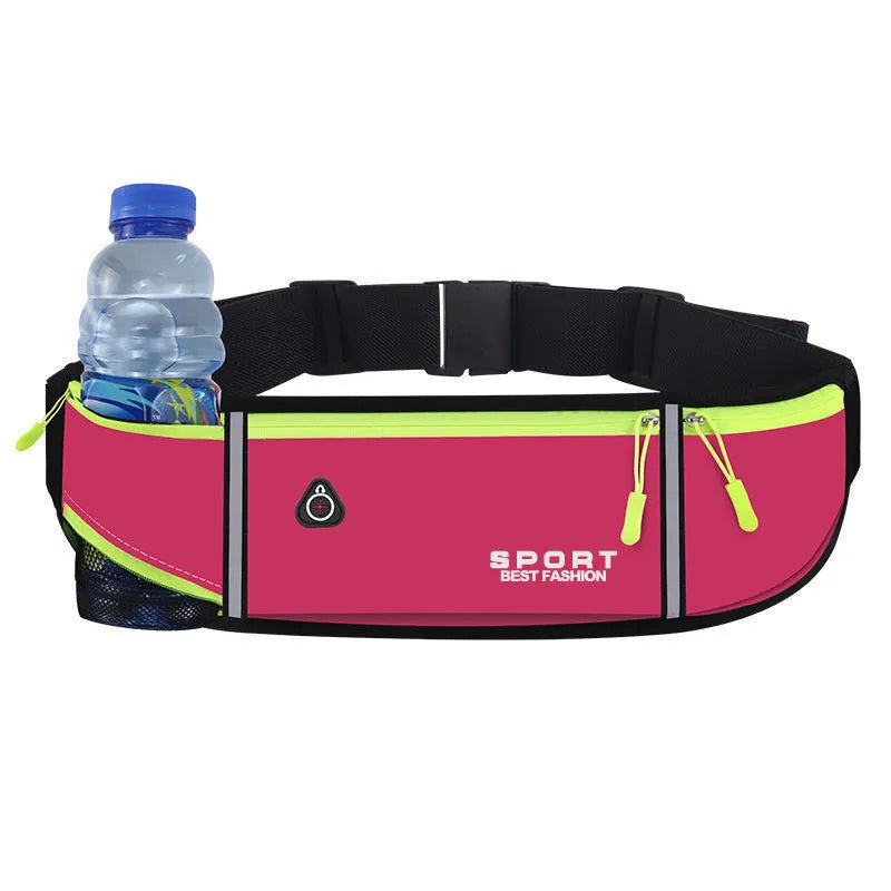 Bolsa de Cintura para Running – Bolsa Ligera y Impermeable con Tira Reflectante, Riñonera Deportiva Ajustable con Correa Elástica para Gimnasio y Running