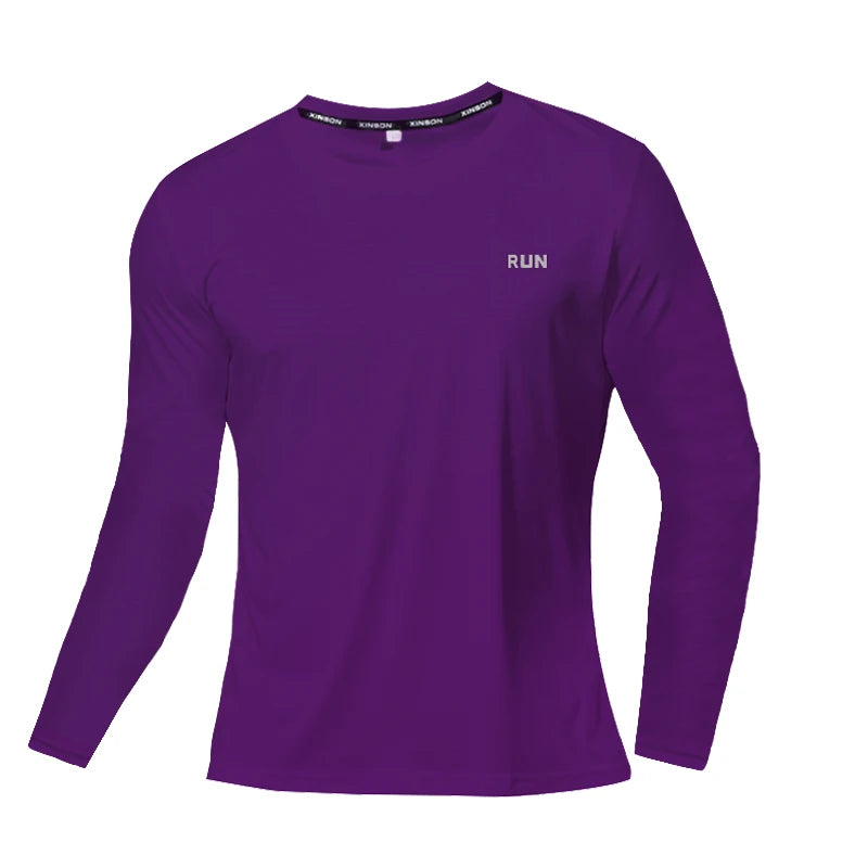 Camiseta de Manga Larga de Seda Hielo para Hombre – Verano 2023, Nueva, de Secado Rápido, Transpirable, para Aire Acondicionado, Protección Solar, Running y Ropa Exterior