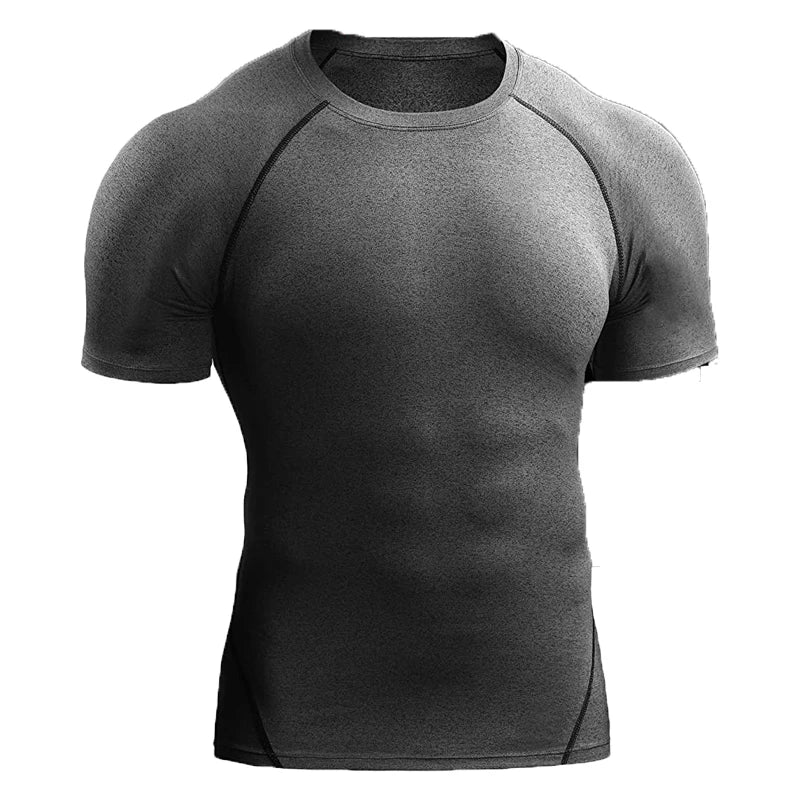 Camiseta de Compresión 2025 para Hombre – Ropa Deportiva de Verano, Running, Elástica, de Secado Rápido, Tops Deportivos para Gimnasio y Entrenamiento