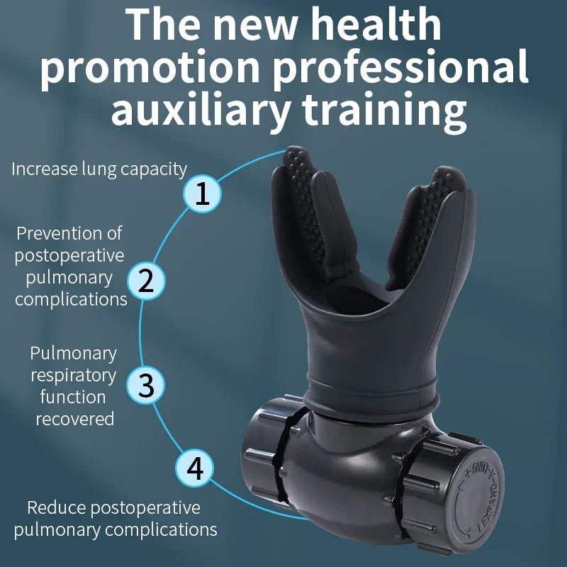 Nuevo Ejercitador de Respiración para Pulmón - Dispositivo Portátil para Ejercicio de Respiración, Dispositivo de Resistencia Ajustable para Entrenamiento de Resistencia y Fitness