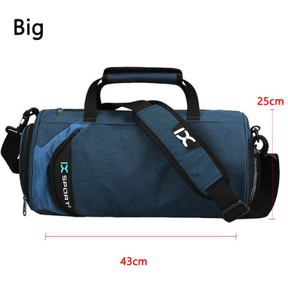 Bolsa Grande de Gimnasio IX - Bolsa de Fitness Húmeda y Seca para Entrenamiento, Men Yoga, con Compartimento para Zapatos, Bolsa Multifuncional para Viaje, Entrenamiento y Natación, Bolsas de Hombro y Mano