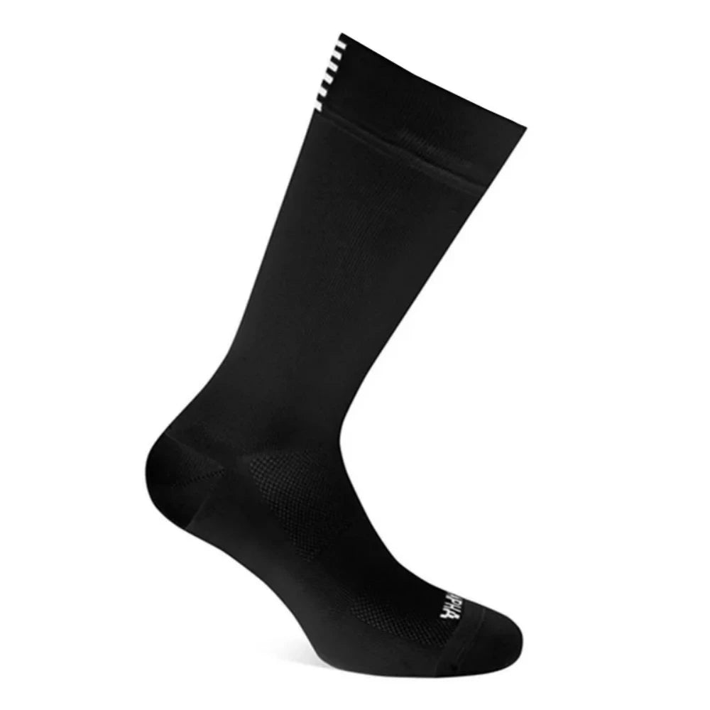 Jing Professional Cycling Socks - Calcetines de Ciclismo Profesionales de Tubo Largo para Hombre y Mujer, Deportivos, de Secado Rápido, para Cuatro Estaciones, para Ciclismo y Running
