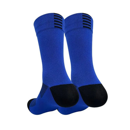 Jing Professional Cycling Socks - Calcetines de Ciclismo Profesionales de Tubo Largo para Hombre y Mujer, Deportivos, de Secado Rápido, para Cuatro Estaciones, para Ciclismo y Running
