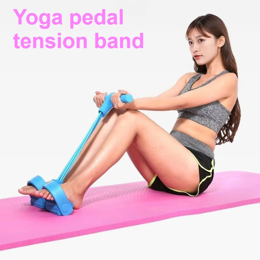 Bandas de Resistencia con 4/6 Tubos - Cuerda Elástica de Tracción para Entrenamiento Abdominal, Gimnasio en Casa, Ejercicio Muscular para Piernas, Glúteos, Espalda, Yoga y Pilates