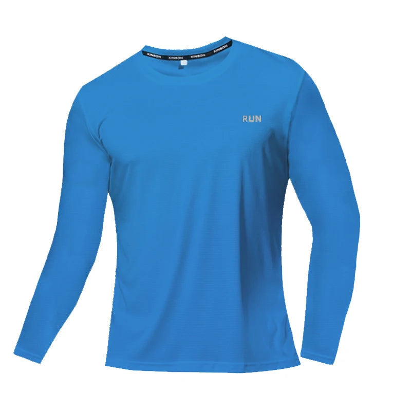 Camiseta de Manga Larga de Seda Hielo para Hombre – Verano 2023, Nueva, de Secado Rápido, Transpirable, para Aire Acondicionado, Protección Solar, Running y Ropa Exterior
