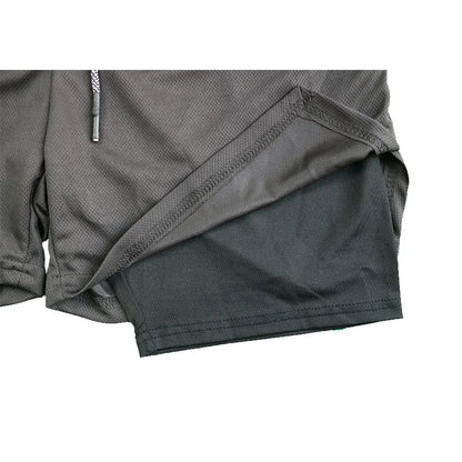 Pantalones Cortos de Fitness de Doble Capa para Hombre – Shorts Deportivos 2 en 1 para Gimnasio, Entrenamiento, Correr y Verano de Secado Rápido