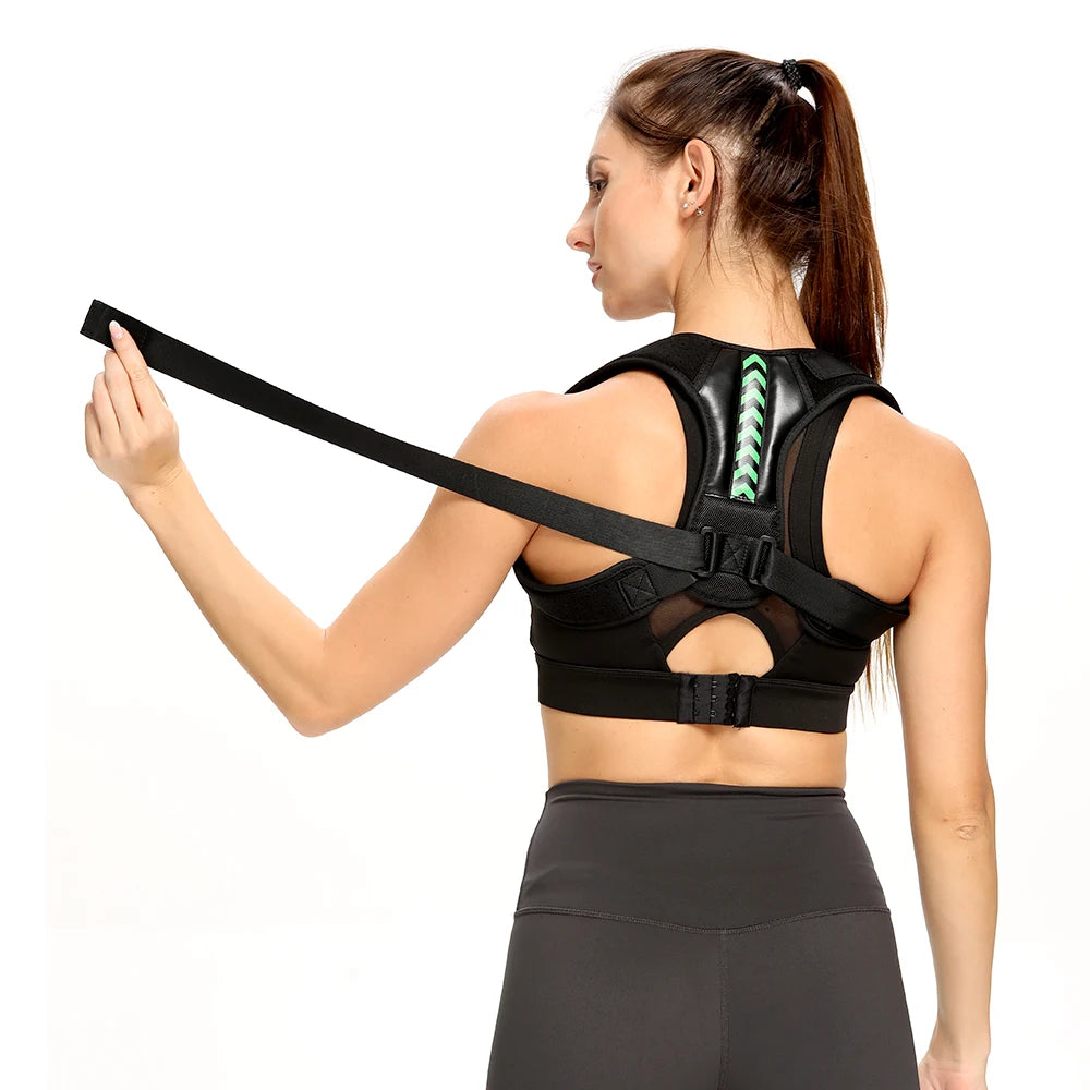Corrector de Postura Ajustable – Soporte para Espalda Alta, Cuello y Hombros, Cinturón de Soporte para Mujeres y Hombres, Soporte para la Columna Vertebral