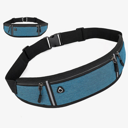 Bolsa de Cintura para Running – Bolsa Ligera y Impermeable con Tira Reflectante, Riñonera Deportiva Ajustable con Correa Elástica para Gimnasio y Running
