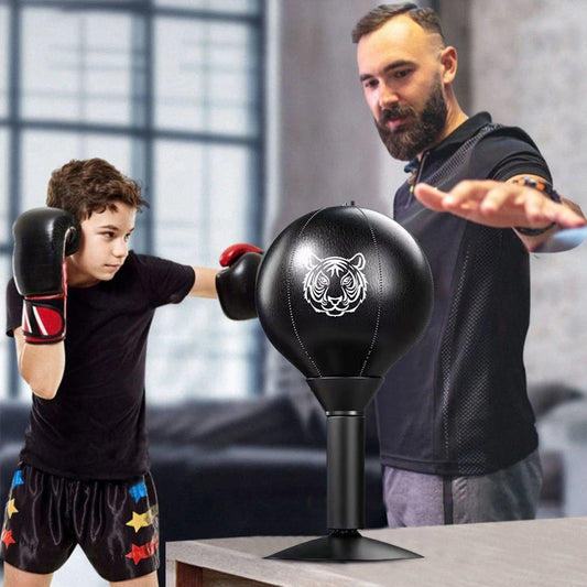 Bola de Boxeo de Escritorio con Succión - Bola de Velocidad para Golpear, Juguete de Alivio de Estrés Resistente para Niños, Compañeros de Trabajo y Amigos
