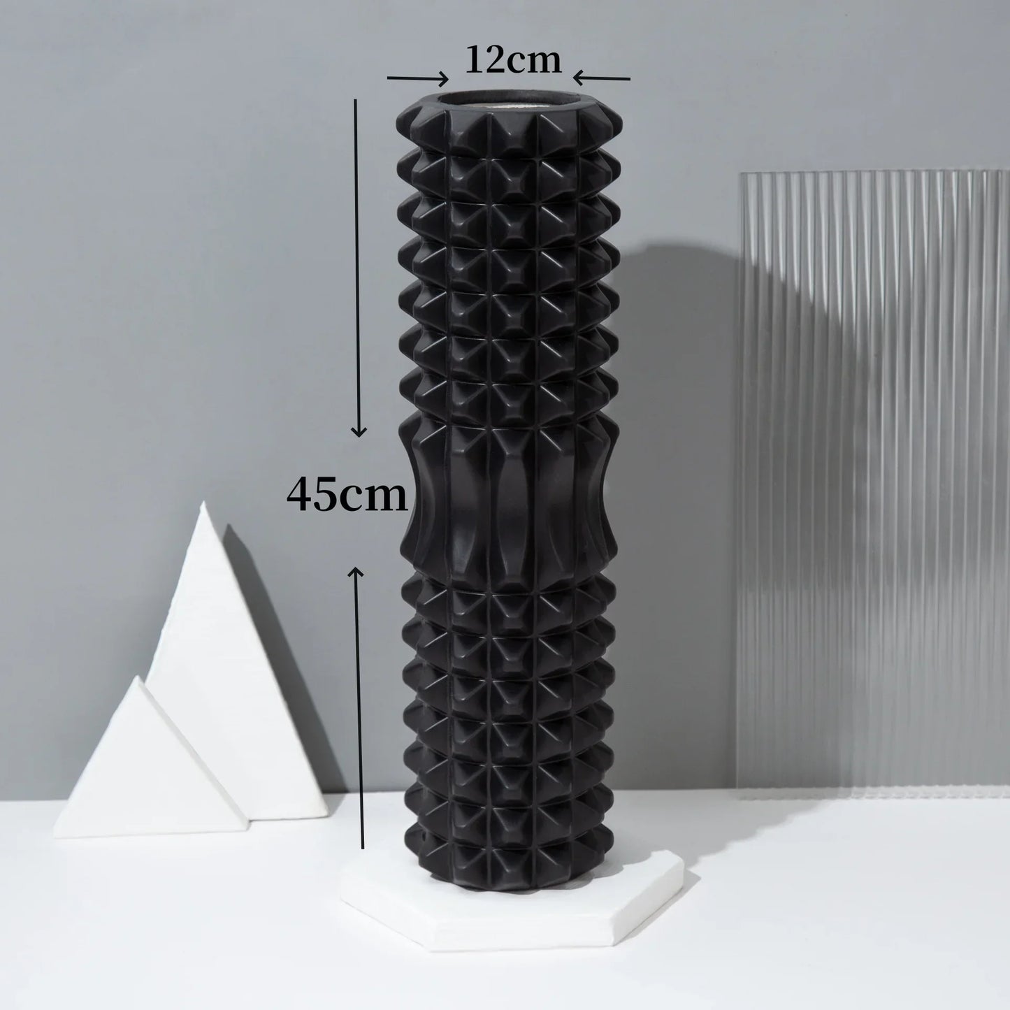 Rodillo de Espuma 33/45cm en Forma Tridimensional para Yoga – Escultura Corporal, Masaje Muscular Total del Cuerpo, Relajante para el Hogar, Gimnasio, Rehabilitación Deportiva