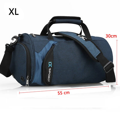 Bolsa Grande de Gimnasio IX - Bolsa de Fitness Húmeda y Seca para Entrenamiento, Men Yoga, con Compartimento para Zapatos, Bolsa Multifuncional para Viaje, Entrenamiento y Natación, Bolsas de Hombro y Mano