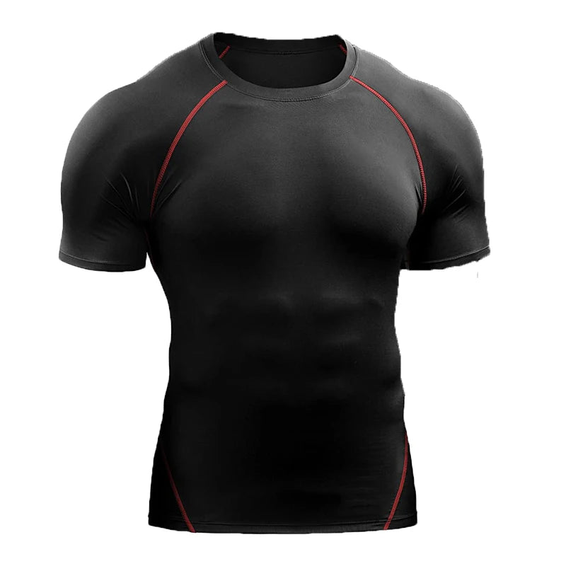 Camiseta de Compresión 2025 para Hombre – Ropa Deportiva de Verano, Running, Elástica, de Secado Rápido, Tops Deportivos para Gimnasio y Entrenamiento