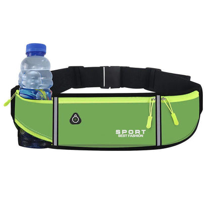 Bolsa de Cintura para Running – Bolsa Ligera y Impermeable con Tira Reflectante, Riñonera Deportiva Ajustable con Correa Elástica para Gimnasio y Running