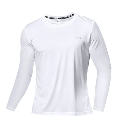 Camiseta de Manga Larga de Seda Hielo para Hombre – Verano 2023, Nueva, de Secado Rápido, Transpirable, para Aire Acondicionado, Protección Solar, Running y Ropa Exterior
