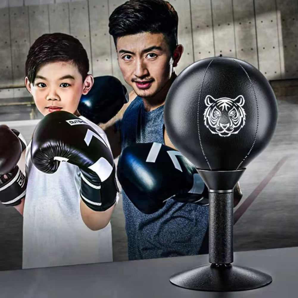 Bola de Boxeo de Escritorio con Succión - Bola de Velocidad para Golpear, Juguete de Alivio de Estrés Resistente para Niños, Compañeros de Trabajo y Amigos