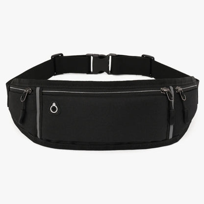 Bolsa de Cintura para Running – Bolsa Ligera y Impermeable con Tira Reflectante, Riñonera Deportiva Ajustable con Correa Elástica para Gimnasio y Running
