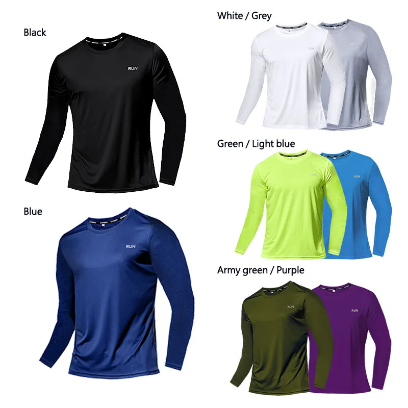Camiseta de Manga Larga de Seda Hielo para Hombre – Verano 2023, Nueva, de Secado Rápido, Transpirable, para Aire Acondicionado, Protección Solar, Running y Ropa Exterior