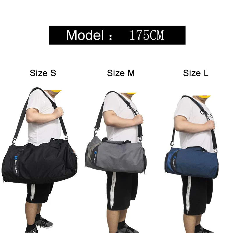Bolsa Grande de Gimnasio IX - Bolsa de Fitness Húmeda y Seca para Entrenamiento, Men Yoga, con Compartimento para Zapatos, Bolsa Multifuncional para Viaje, Entrenamiento y Natación, Bolsas de Hombro y Mano