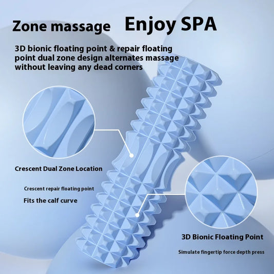 Rodillo de Espuma 33/45cm en Forma Tridimensional para Yoga – Escultura Corporal, Masaje Muscular Total del Cuerpo, Relajante para el Hogar, Gimnasio, Rehabilitación Deportiva