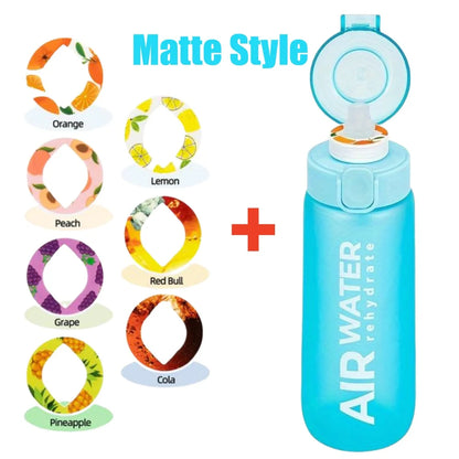 Botella de Agua con Sabor a Fruta 750ml/25oz – 0 Azúcar, 0 Calorías – Vaso Deportivo con 7 Cápsulas de Fruta, Ideal para Fitness, Deporte y Actividades al Aire Libre