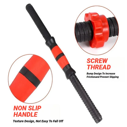 Conector Universal para Barra de Pesas con Tuerca de Acople de Goma – Accesorio para Entrenamiento de Fuerza en Casa