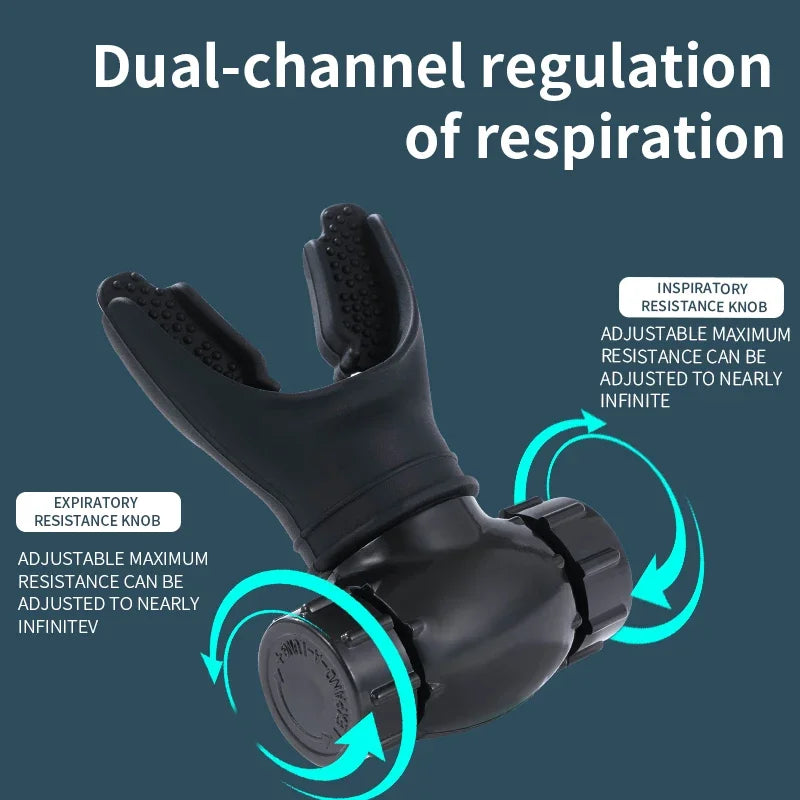Nuevo Ejercitador de Respiración para Pulmón - Dispositivo Portátil para Ejercicio de Respiración, Dispositivo de Resistencia Ajustable para Entrenamiento de Resistencia y Fitness