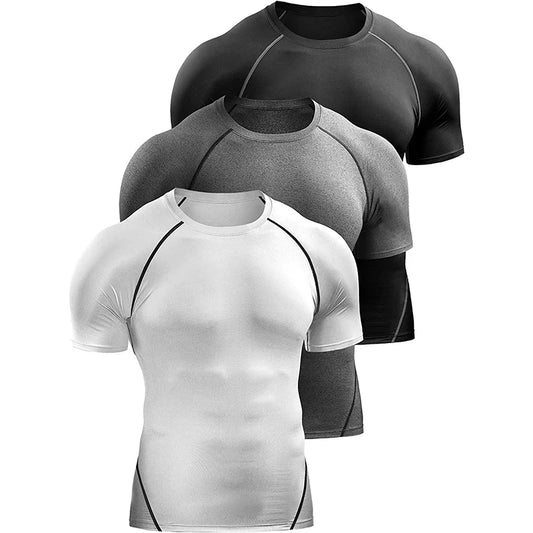 Camiseta de Compresión 2025 para Hombre – Ropa Deportiva de Verano, Running, Elástica, de Secado Rápido, Tops Deportivos para Gimnasio y Entrenamiento