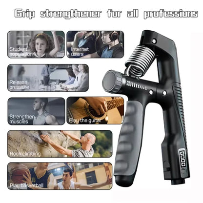 Fortalecedor de Agarre de Mano 10-100Kg - Expansor de Muñeca, Ejercitador de Dedos para Entrenadores, Recuperación Muscular, Entrenamiento de Fuerza en Gimnasio, Agarrador de Mano