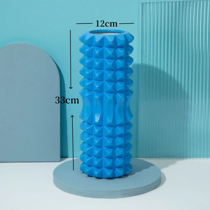 Rodillo de Espuma 33/45cm en Forma Tridimensional para Yoga – Escultura Corporal, Masaje Muscular Total del Cuerpo, Relajante para el Hogar, Gimnasio, Rehabilitación Deportiva