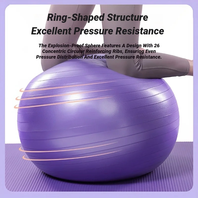 Pelota de Yoga Pilates Grande Soft PVC 45CM-95CM para Gimnasio - Pelota de Ejercicio para Entrenamiento Fitness, Engrosada y a Prueba de Explosión, Equipo de Balance para el Hogar.