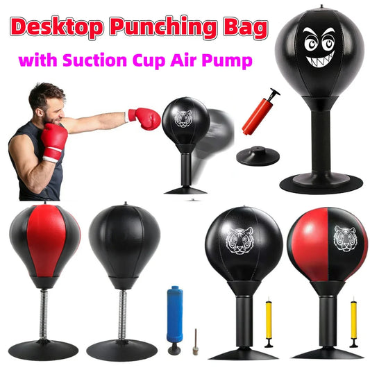 Bola de Boxeo de Escritorio con Succión - Bola de Velocidad para Golpear, Juguete de Alivio de Estrés Resistente para Niños, Compañeros de Trabajo y Amigos