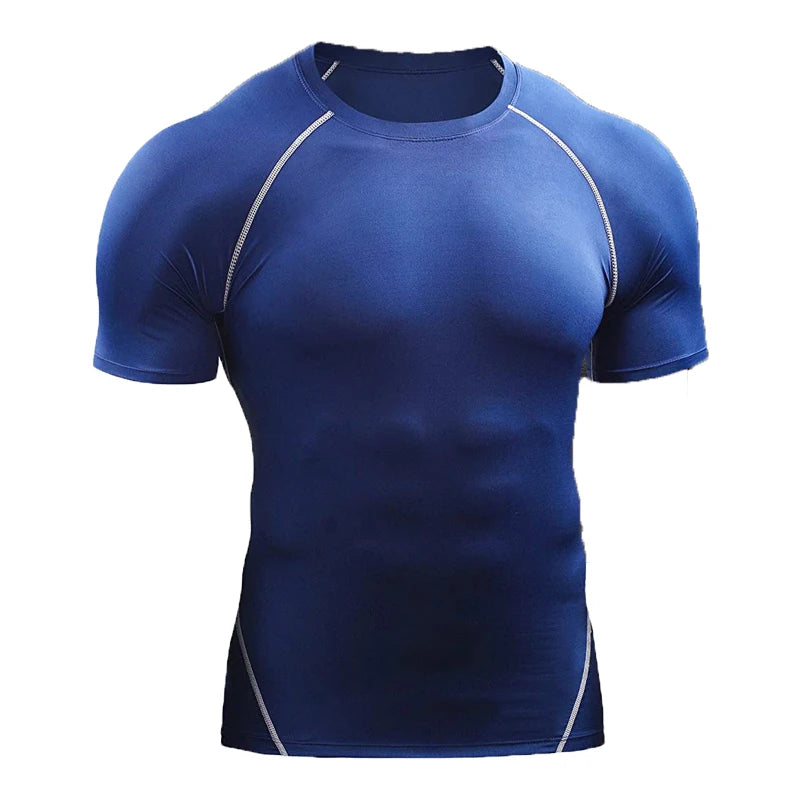 Camiseta de Compresión 2025 para Hombre – Ropa Deportiva de Verano, Running, Elástica, de Secado Rápido, Tops Deportivos para Gimnasio y Entrenamiento