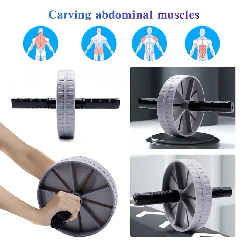 1 Pc Rueda Abdominal Silenciosa para Ejercicio en Casa - Roller para Abdominales, Tonificación de Cintura y Abdomen