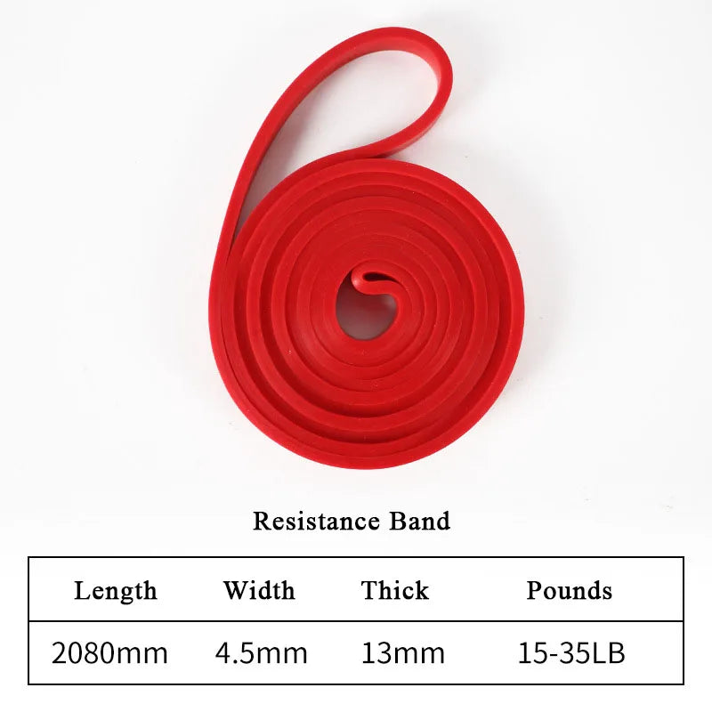 Banda de Resistencia Pesada de Látex Elástico – Cinta de Entrenamiento para Dominadas, Pilates, Ejercicio, Fitness, Gimnasio en Casa, Moldear el Cuerpo