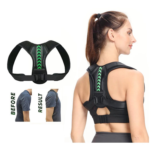 Corrector de Postura Ajustable – Soporte para Espalda Alta, Cuello y Hombros, Cinturón de Soporte para Mujeres y Hombres, Soporte para la Columna Vertebral