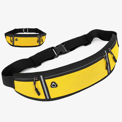 Bolsa de Cintura para Running – Bolsa Ligera y Impermeable con Tira Reflectante, Riñonera Deportiva Ajustable con Correa Elástica para Gimnasio y Running
