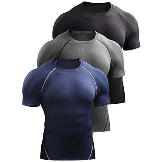 Camiseta de Compresión 2025 para Hombre – Ropa Deportiva de Verano, Running, Elástica, de Secado Rápido, Tops Deportivos para Gimnasio y Entrenamiento
